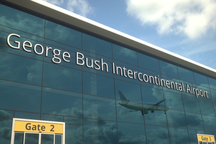 the front of IAH airport